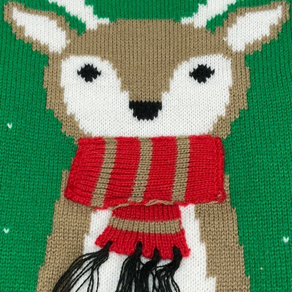 Reindeer Holiday Dog Christmas Sweater - Picture 3 of 7